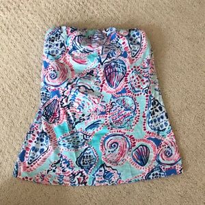 Lilly Pulitzer strapless top.